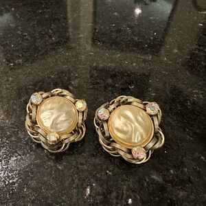 Vintage Gold and Silver Women's Earrings